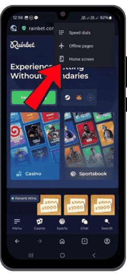 Choose home screen